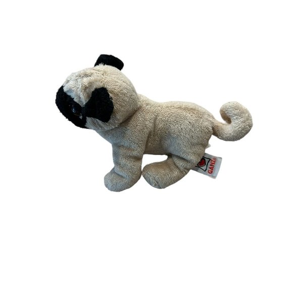 Ganz Webkinz Pug Puppy Dog Plush Stuffed Animal Beige Tan Beanbag HM105 NO CODE - Picture 3 of 10